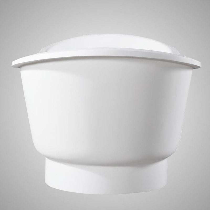 Magnus 137807 67" Jenkins Solid Surface Stone Resin Slipper Freestanding Pedestal Bathtub