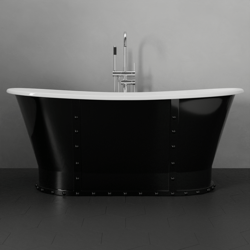 Magnus 101873 67" Montrose Cast Iron Skirted Bateau Tub