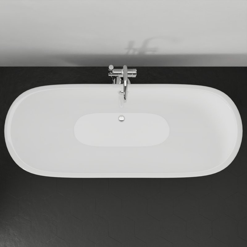 Magnus 101873 67" Montrose Cast Iron Skirted Bateau Tub