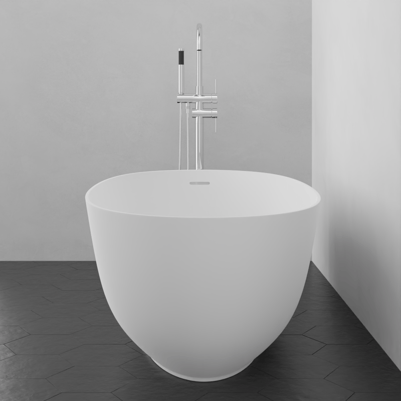 Magnus 141015 67" Razen Solid Surface Stone Resin Freestanding Bathtub