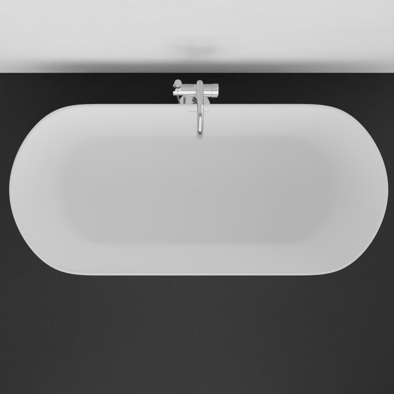 Magnus 141021 67" Vantep Solid Surface Stone Resin Freestanding Bathtub