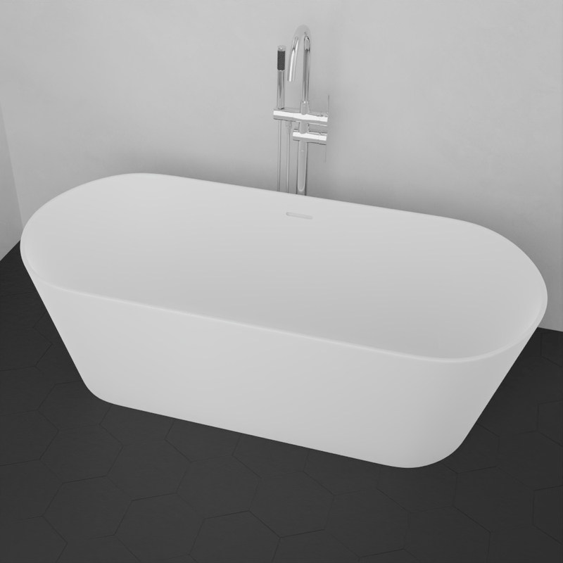 Magnus 141021 67" Vantep Solid Surface Stone Resin Freestanding Bathtub