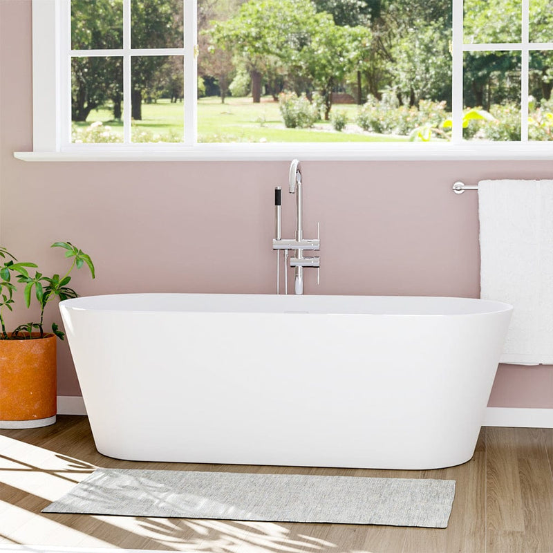 Magnus 141021 67" Vantep Solid Surface Stone Resin Freestanding Bathtub