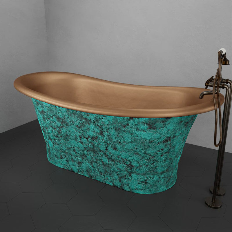 Magnus 150717 68" Curtis Copper Double Slipper Smooth Bathtub - view 2