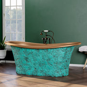 Magnus 150717 68" Curtis Copper Double Slipper Smooth Bathtub