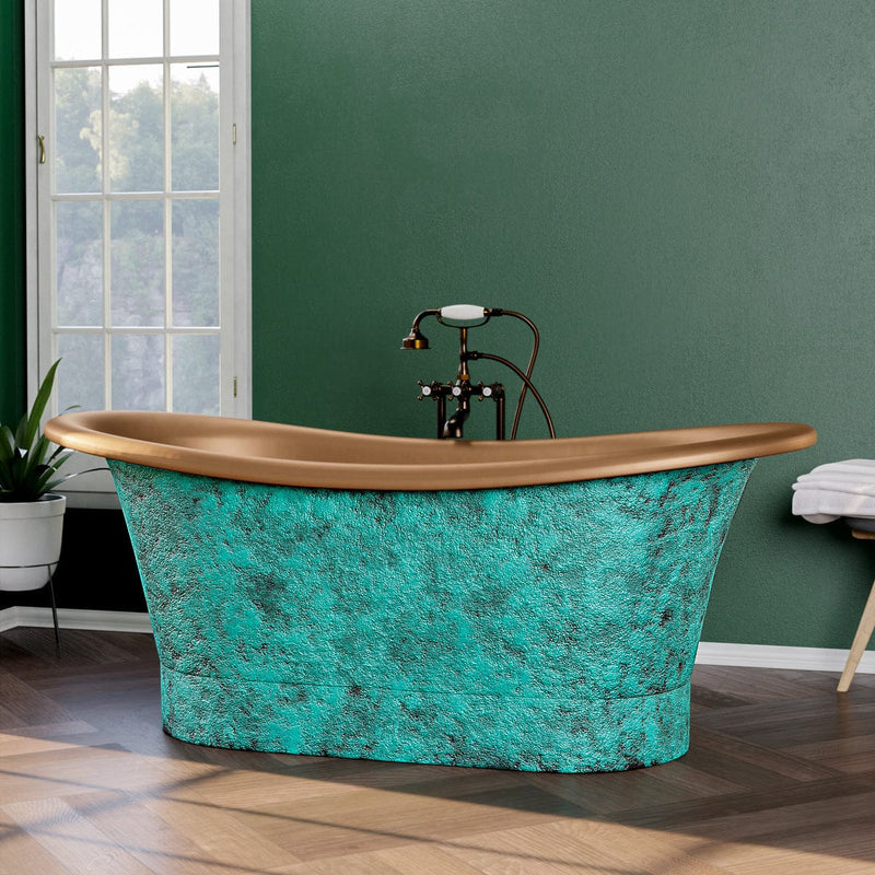 Magnus 150717 68" Curtis Copper Double Slipper Smooth Bathtub