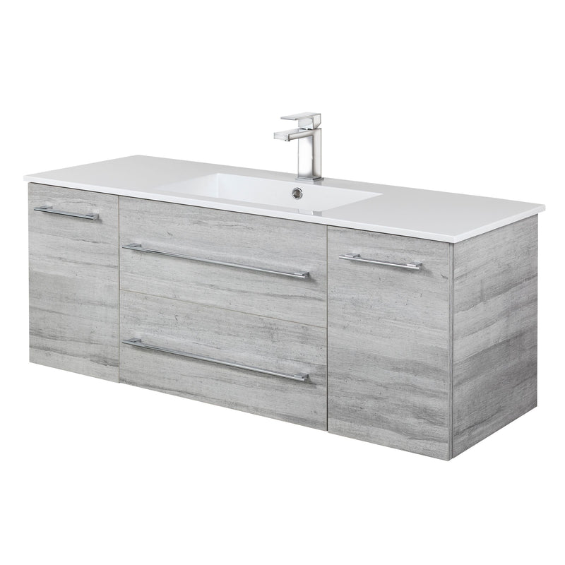 Cutler FV SOHO48 Kato 48" Single Sink Wall Mounted Cultured Marble Top Bathroom Vanity - Soho