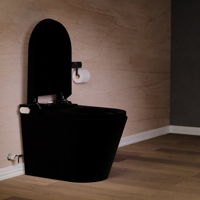Trone STCM1.MB Nobelet Smart Bidet Toilet with ToeTouch, Auto Open and Close Lid, Auto Flush and Heated Seat - Matte Black - view 3