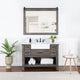Vinnova 701648-CR-GW Villareal 48" Single Vanity in Classical Grey with White Farmhouse Basin
