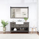 Vinnova 701660-CR-GW Villareal 60" Single Vanity in Classical Grey with White Farmhouse Basin