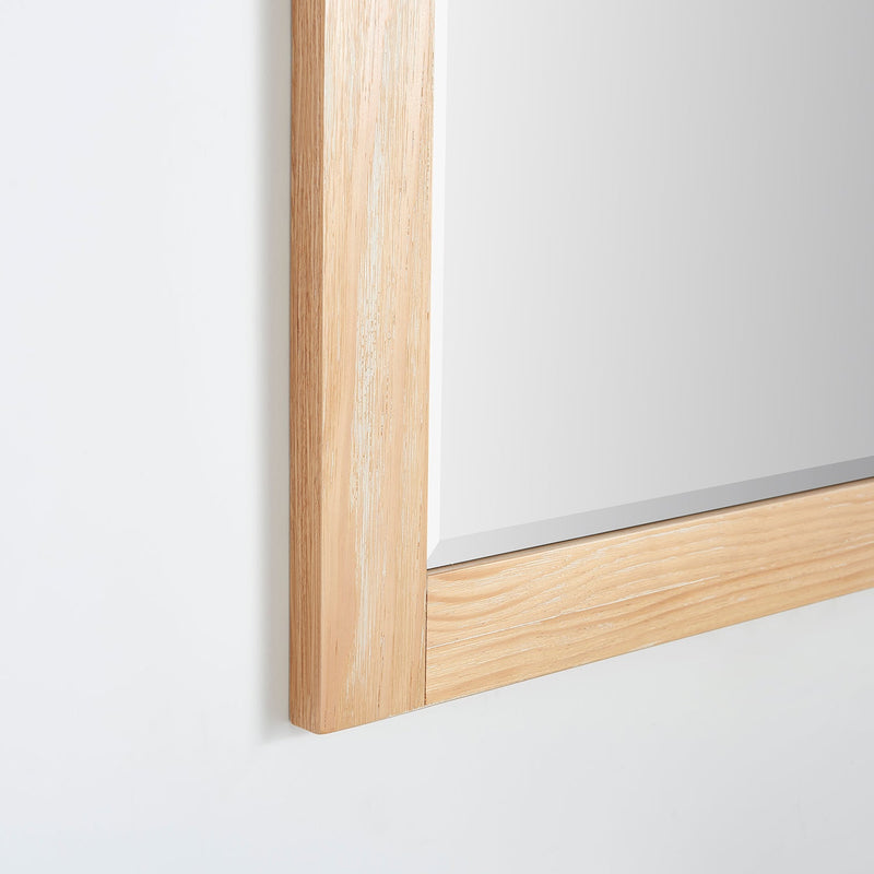 Vinnova 701748-MIR-WP Cortes 48" Rectangular Bathroom Vanity Barndoor Wall Mount Mirror in Pine