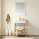 Vinnova 702524-BG-SMB Funes 24" Single Sink Bath Vanity in Brushed Gold Metal Support with White Sintered Stone Top