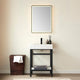 Vinnova 702524-TB-SMB Funes 24" Single Sink Bath Vanity in Matte Black Metal Support with White Sintered Stone Top