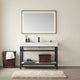 Vinnova 702548-TB-SMB Funes 48" Single Sink Bath Vanity in Matte Black Metal Support