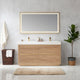 Vinnova 703060M-NO-WH Huesca 60M" Double Sink Bath Vanity in North American Oak