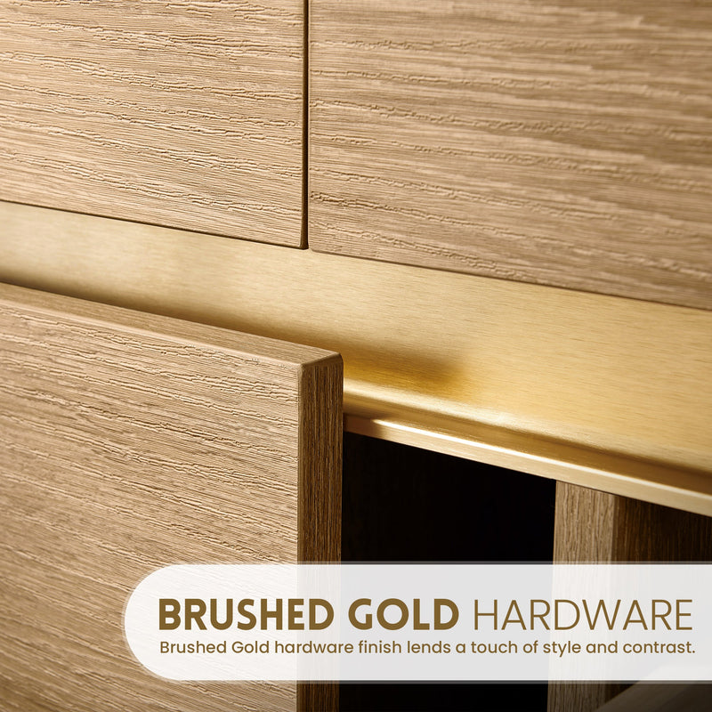 Vinnova 703084-NO-WH Huesca 84" Double Sink Bath Vanity in North American Oak with White Composite Integral Square Sink Top