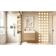 Vinnova 703130-NO-WH Palencia 30" Single Sink Wall-Mount Bath Vanity in North American Oak with White Composite Integral Square Sink Top - view 10