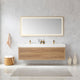 Vinnova 703172-NO-WH Palencia 72" Double Sink Wall-Mount Bath Vanity in North American Oak