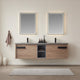 Vinnova 703272-NO-WK Carcastillo 72" Double Sink Bath Vanity in North American Oak with Grey Sintered Stone Top