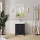 Vinnova 703824-FB-LW Leon 24" Free-standing Single Bathroom Vanity in Fir Wood Black