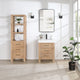 Vinnova 703824-FN-LW Leon 24" Free-standing Single Bathroom Vanity in Fir Wood Brown