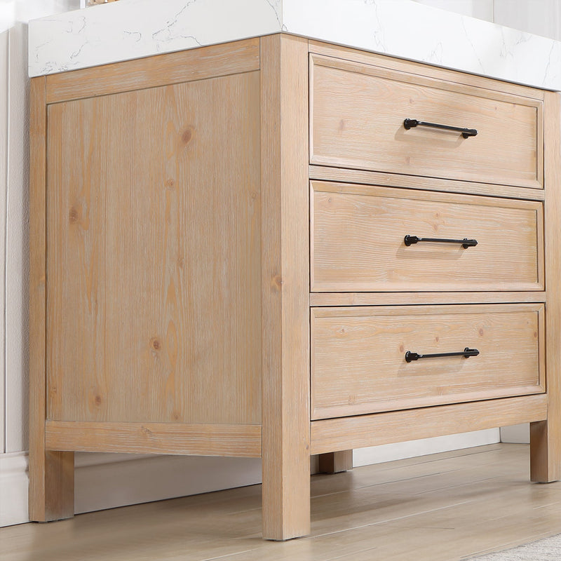 Vinnova 703836-FN-LW León 36" Free-standing Single Bathroom Vanity in Fir Wood Brown