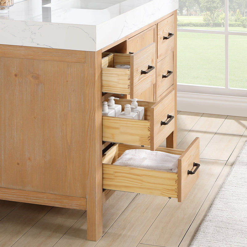 Vinnova 703848-FN-LW León 48" Free-standing Single Bathroom Vanity in Fir Wood Brown