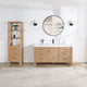 Vinnova 703860-FN-LW Leon 60" Free-standing Single Bathroom Vanity in Fir Wood Brown