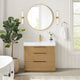 Vinnova 703936-WA-WH Hohhot 36" Free-standing Single Bath Vanity in Washed Ash Grey