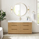 Vinnova 703960-WA-WH Hohhot 60" Free-standing Single Bath Vanity in Washed Ash Grey