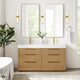Vinnova 703960M-WA-WH Hohhot 60M" Free-standing Double Bath Vanity in Washed Ash Grey