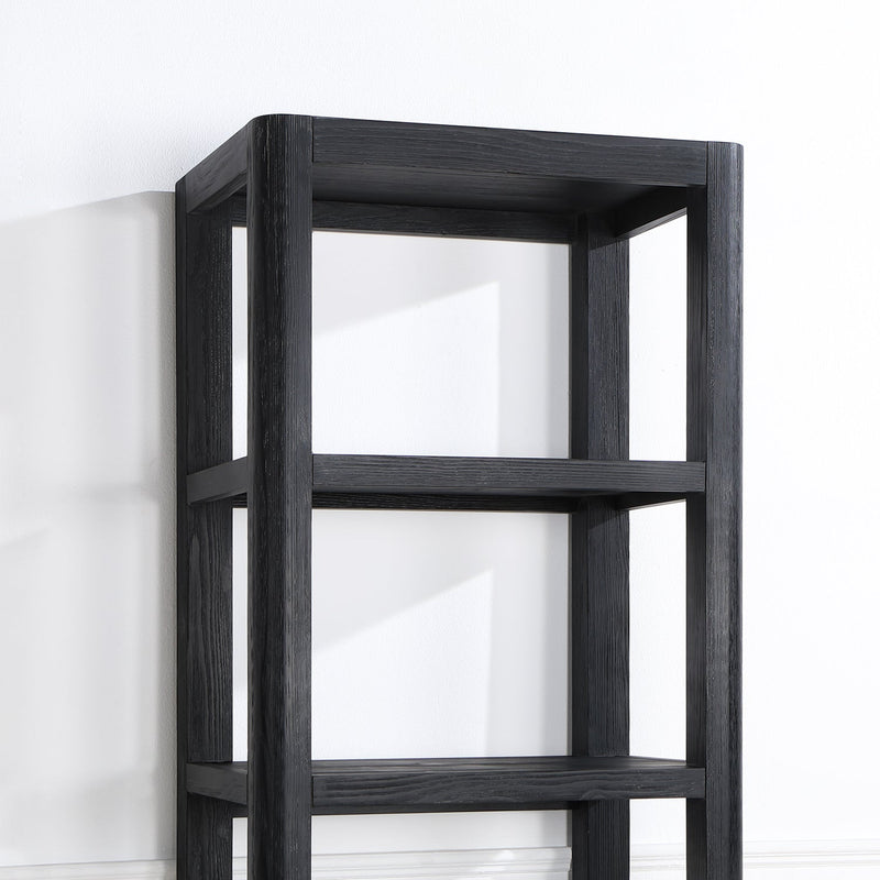 Vinnova 704122-SCA-FB Cádiz 22in. Black Linen Storage Cabinet for Bathroom and more