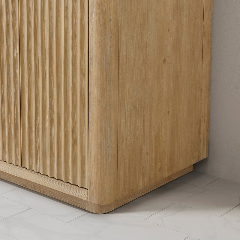 Vinnova 704148-WA-LW Cádiz 48in. Free-standing Single Bathroom Vanity in Washed Ash Grey with Composite top in Lightning White