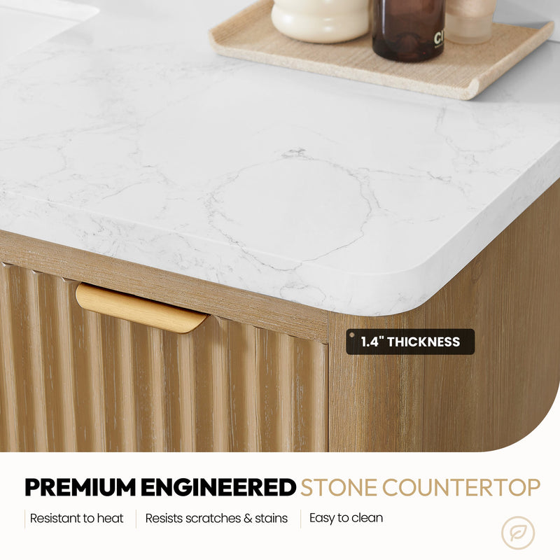 Vinnova 704160-WA-LW-NM Cádiz 60" Free-standing Single Bathroom Vanity in Washed Ash Grey