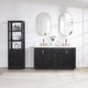 Vinnova 704160M-FB-LW Cadiz 60in. Free-standing Double Bathroom Vanity in Fir Wood Black