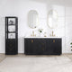 Vinnova 704172-FB-LW Cadiz 72in. Free-standing Double Bathroom Vanity in Fir Wood Black