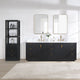 Vinnova 704184-FB-LW Cadiz 84in. Free-standing Double Bathroom Vanity in Fir Wood Black