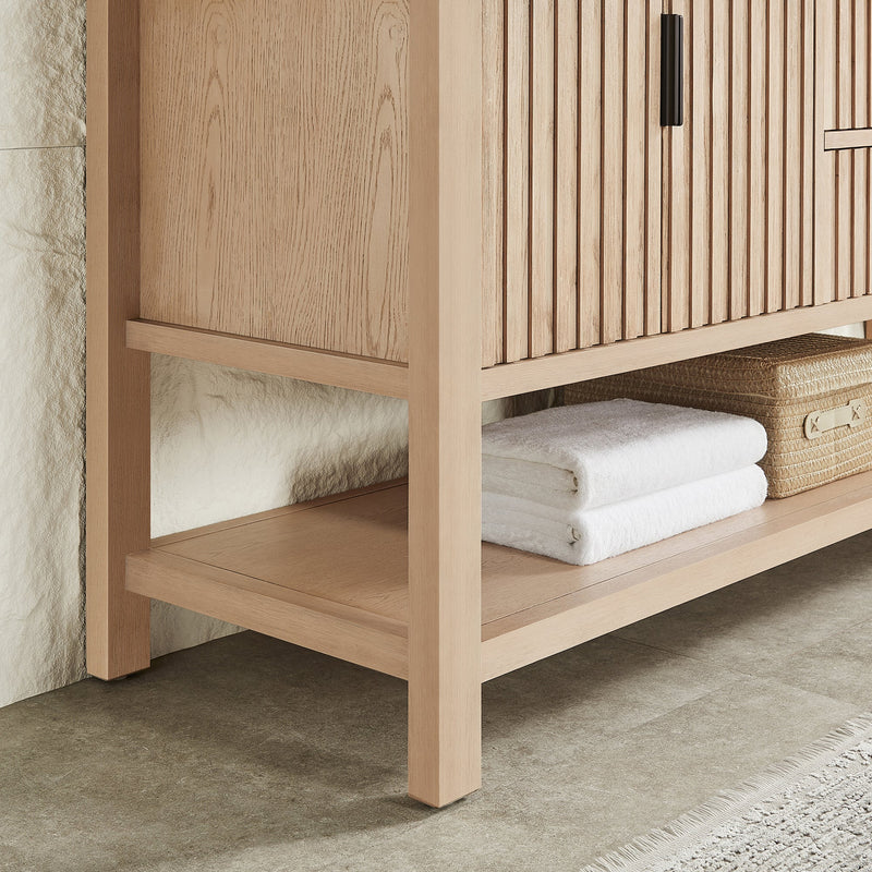 Vinnova 704360-AN-GW Vitre 60" Single Sink Bath Vanity in Aged Natural Oak - view 10