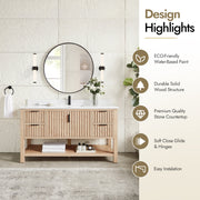Vinnova 704360-AN-GW Vitre 60" Single Sink Bath Vanity in Aged Natural Oak - view 13