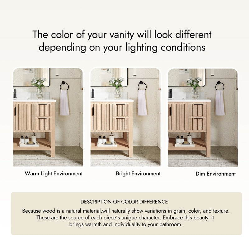 Vinnova 704360-AN-GW Vitre 60" Single Sink Bath Vanity in Aged Natural Oak - view 15