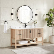 Vinnova 704360-AN-GW Vitre 60" Single Sink Bath Vanity in Aged Natural Oak - view 2