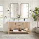 Vinnova 704360M-AN-GW Vitre 60M" Double Sink Bath Vanity in Aged Natural Oak