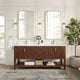 Vinnova 704372-AD-GW Vitre 72" Double Sink Bath Vanity in Aged Dark Brown Oak