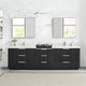 Vinnova 7049108-OK-PQ Santarem 108" Combined Double Bath Vanity in Oak Weathered Black
