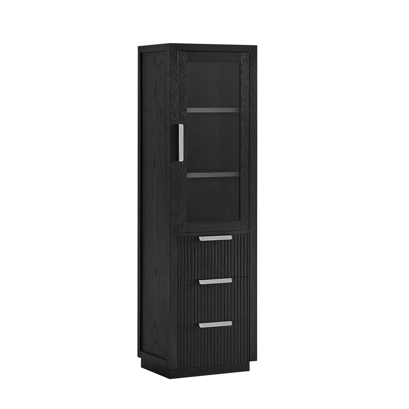 Vinnova 704922-SCA-OK Santarem 22" Oak Weathered Black Storage Cabinet