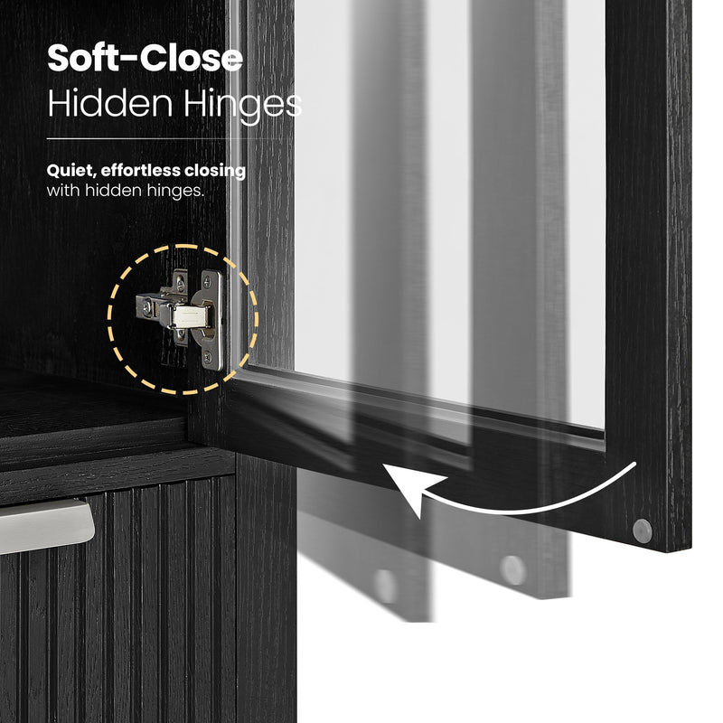 Vinnova 704922-SCA-OK Santarem 22" Oak Weathered Black Storage Cabinet