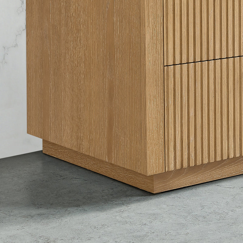 Vinnova 704924-WA-PQ Santarem 24" Washed Ash Grey Partitioned Storage Cabinet