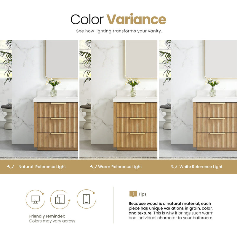 Vinnova 704948-WA-PQ Santarem 48" Single Bath Vanity in Washed Ash Grey