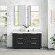 Vinnova 704960M-OK-PQ Santarem 60M" Double Bath Vanity in Oak Weathered Black