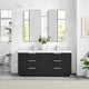 Vinnova 704972-OK-PQ Santarem 72" Double Bath Vanity in Oak Weathered Black